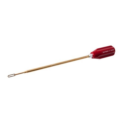 Il Dewey Handgun Cleaning Rod ha una lunghezza di lavoro di 6,5", manico a sfera in ottone, filettatura 8/32 e loop universale, ideale per pistole .357/.38/9mm, .40 e .45.