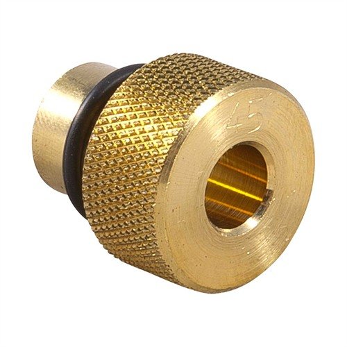 Guida di bocca in ottone lavorato con O-Ring protettivo per evitare danni alla rigatura e alle canne rivestite, disponibile in quattro misure per calibri da .30 a .45.
