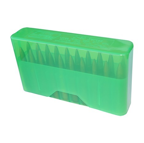 La scatola per munizioni MTM Slip Top da 20 colpi, alta 2,35", è ideale per il calibro 17 Rem-351 WSL, offrendo una protezione eccellente e un accesso rapido.
