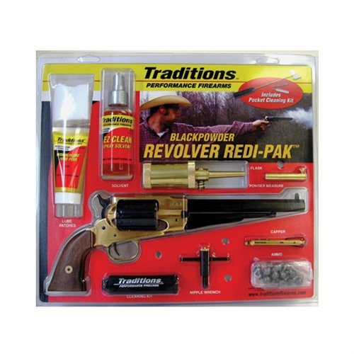 Il Traditions 1858 Army Redi-Pack .44 Cal con canna ottagonale blued da 8" offre prestazioni eccezionali, precisione e un design classico per gli appassionati.