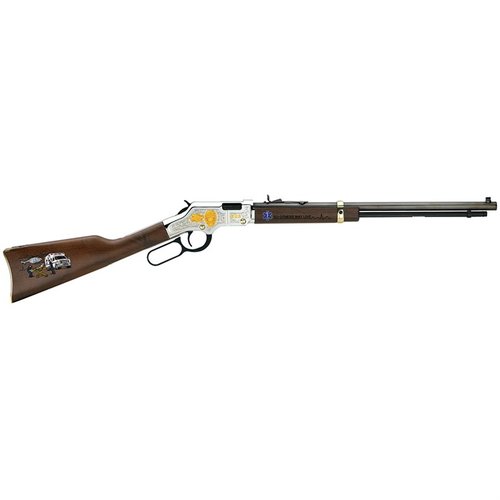 La Henry Golden Boy EMS Tribute Ed. .22 S/L/LR offre un design elegante, precisione eccezionale e versatilità per ogni tipo di tiro, rendendola ideale per appassionati e collezionisti.