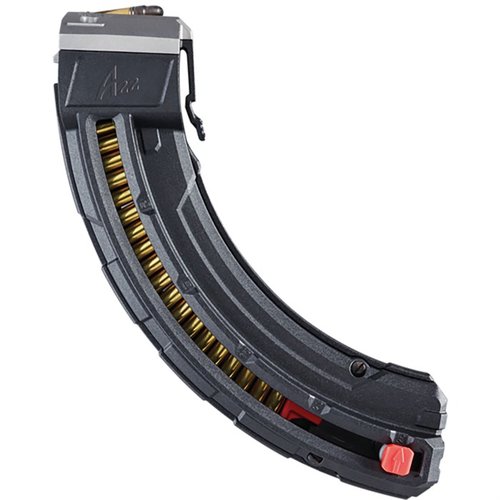 Il caricatore Savage A-Series da 25 colpi per A22lr offre capacità elevata, costruzione robusta e affidabilità, ideale per gli appassionati di tiro.