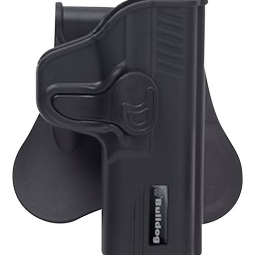 L'Holster Bulldog Rapid Release SPG XDS Blk offre un accesso rapido e sicuro, ideale per un trasporto confortevole e una pronta estrazione dell'arma.
