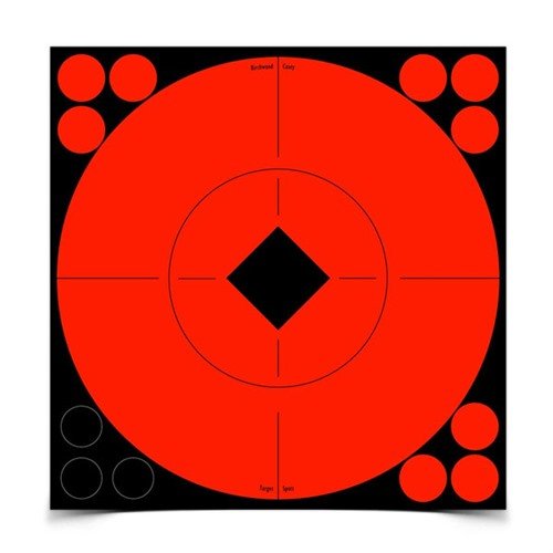 I Target Spots 8" di Birchwood offrono un Bull's-Eye istantaneo per la pratica di tiro, con adesivi ad alta visibilità e 96 pasters per prolungare la vita del bersaglio.