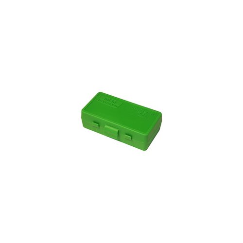 La MTM Ammo Box 50 Round Flip-Top per 25 ACP e 32 LC offre una protezione eccellente, un accesso rapido e una capacità ideale per i tuoi proiettili.