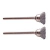 Spazzole in acciaio DREMEL #442, versatili e compatte, ideali per rimuovere ruggine e corrosione, e per lucidare superfici metalliche. Attacco 1⁄8".