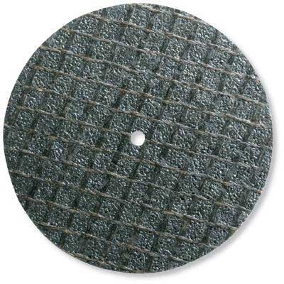 La ruota da taglio DREMEL rinforzata in fibra di vetro da 1¼" (3,2 cm) offre durata e capacità di taglio su materiali più spessi, venduta in confezione da 5.