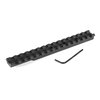 Le basi per ottiche EGW Remington 597 offrono un'installazione senza forature, realizzate in alluminio estruso, compatibili con anelli Picatinny e Weaver.