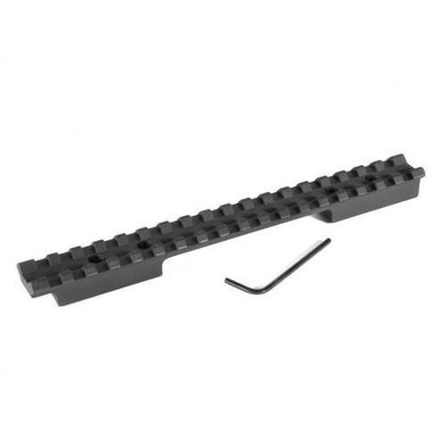 Le basi per ottiche EGW Savage 210 offrono versatilità con un'unica guida Picatinny, installazione senza forature e costruzione in alluminio 6061 T6 per massima rigidità.
