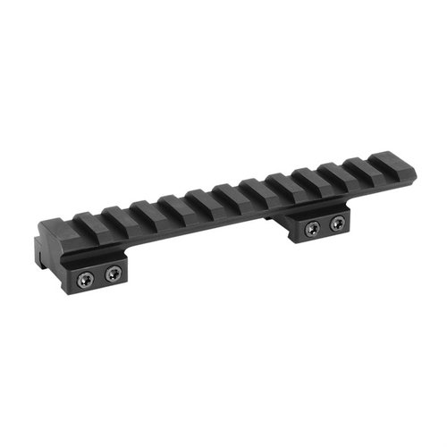 Il montaggio Picatinny EGW offre flessibilità per anelli di mira e accessori, realizzato in USA con durabilità garantita grazie all'anodizzazione di tipo III.