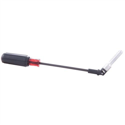 Strumento robusto con punta slotted per accettare patch, giunto universale per una pulizia completa della camera, manico antiscivolo per una presa sicura.