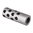 Freno di bocca silenziato calibro .30 1/2-28 acciaio finitura argento