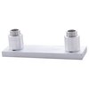 #350 Hardware per poggiaguancia regolabile in alluminio, finitura argento