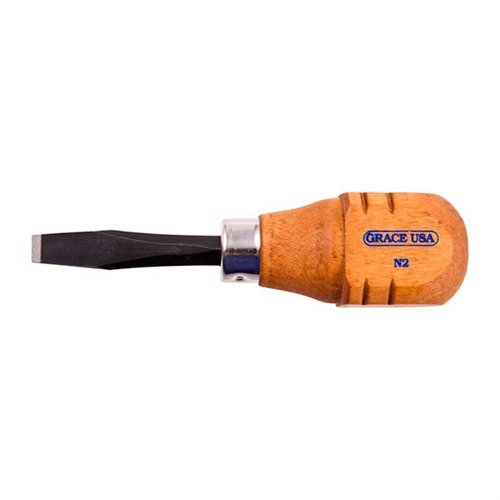 Il set di cacciaviti Grace USA offre manici in legno ergonomici e punte indurite, garantendo precisione e durata per una manutenzione professionale delle armi.