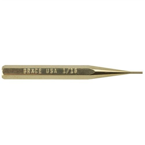 Il set di punzoni in ottone Grace USA offre strumenti di alta precisione, non danneggianti, perfetti per armieri e hobbisti, con otto dimensioni diverse.