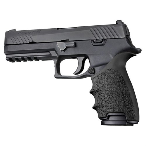 Il Hogue HandALL migliora comfort e controllo per il tuo SIG P320, con materiale sintetico resistente, installazione facile e protezione contro il rinculo.