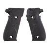 Le impugnature HOGUE per SIG P226 offrono un design ergonomico in gomma e legno, assorbendo il rinculo e migliorando il controllo grazie ai modelli con scanalature.