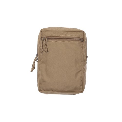 Il TALL GP POUCH di Spiritus Systems offre ampio spazio per oggetti di grandi dimensioni, come borracce e kit medici, con anelli di fissaggio e compatibilità MOLLE.