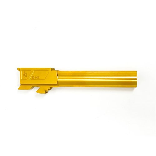 Canna MATCH GRADE per Glock 20 con finitura in TiN, lavorata CNC, camera e rampino polizzati, per una precisione superiore e durata eccezionale.