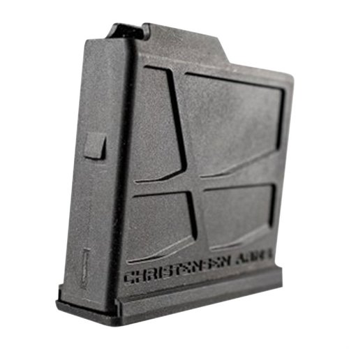 Il caricatore AICS compatibile di Christensen Arms per Remington 700 offre capacità di 5 o 10 colpi, design robusto in nylon e fondo rimovibile.