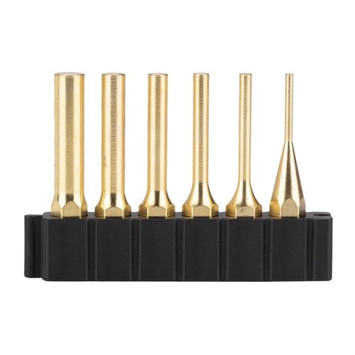 Set di sei Pin Punches compatibili con il sistema Fix It Sticks, realizzati in barra solida e dotati di inserto in acciaio per driver magnetici.