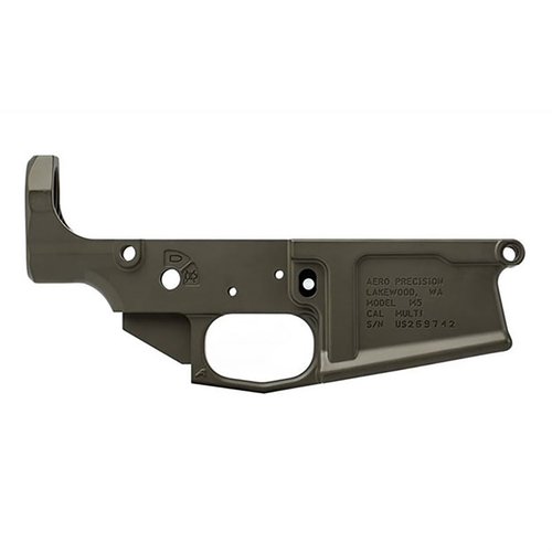 Il ricevitore Aero Precision M5 308 consente di costruire un AR personalizzato, compatibile con componenti DPMS, realizzato in alluminio 7075-T6 di alta qualità.