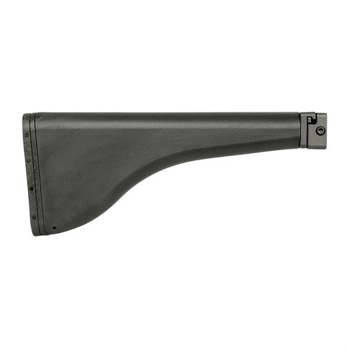 Calcio pieghevole AR-15 con meccanismo robusto in acciaio, design AR-180, spazio di stoccaggio interno e lunghezza di tiro di 13,75" per un'ottima ergonomia.