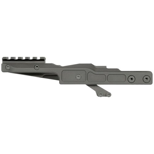 Supporto ottico estremamente rigido per MI Alpha Series, compatibile con mirini picatinny e Aimpoint T2, garantisce zero e mantiene la vista originale.