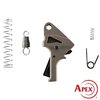 Il kit Apex Flat-Faced Action Enhancement migliora il grilletto delle pistole S&W SDVE, offrendo un pull più leggero e fluido con minore pre-travel e over-travel.