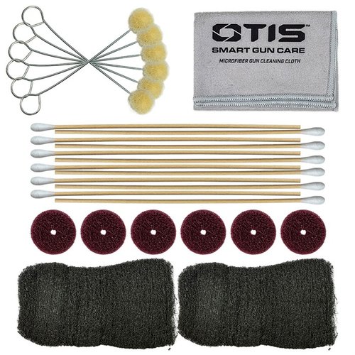 Il kit accessori Gun Blue/Black di Shooter's Choice include tutto il necessario per rifornire il tuo kit di bluing, con panni in microfibra, lana d'acciaio e applicatori.