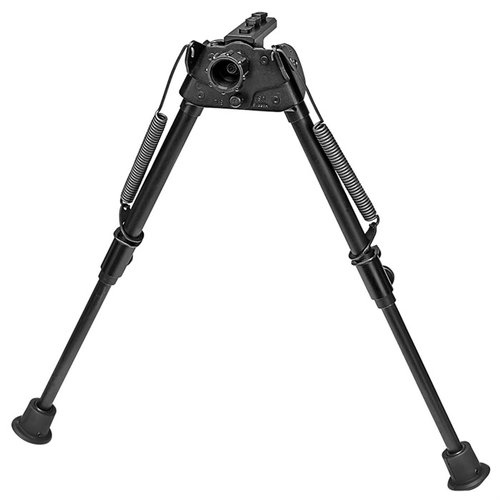 Il bipiede S-L-MLOK HARRIS si estende da 9" a 13", è ultraleggero (12,6 oz), si attacca direttamente a un handguard M-LOK e compensa il terreno irregolare.