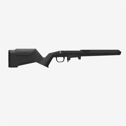 Il sistema Hunter Lite per Savage AXIS è leggero, ergonomico e regolabile, compatibile con destri e sinistri, con M-LOK e regolazioni per LOP e altezza del comb.