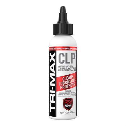 Real Avid Tri-Max CLP è una soluzione tutto-in-uno per la pulizia e manutenzione delle armi, che pulisce, lubrifica e protegge dalla ruggine in un solo passaggio.