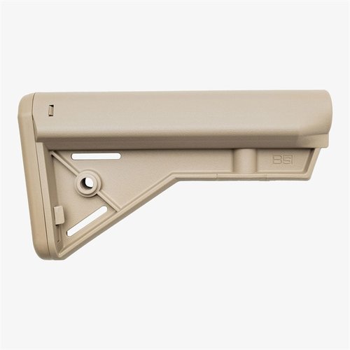 Il calcio fisso AR-15 Bravo offre un'ergonomia ottimale, montaggio anti-rotazionale QD e pad di spalla imbottito, realizzato con materiali Mil-Spec.