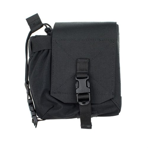 Il Mutant Pouch offre una soluzione di stoccaggio versatile con due scomparti, chiusure doppie e compatibilità con radio e accessori, perfetto per il sistema 34A.