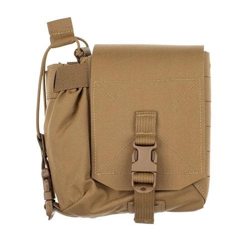Il Mutant Pouch offre una soluzione di stoccaggio versatile con doppia chiusura, scomparti per radio e accessori, compatibile con sistemi MOLLE.