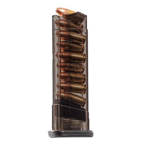 Magazine esteso per Smith & Wesson 9mm Shield, resistente agli urti, facile da smontare, trasparente per controllare le munizioni e compatibile con i caricatori Glock.