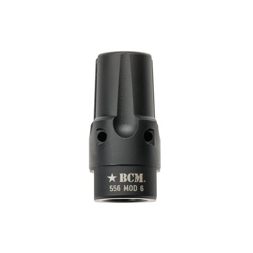Il BCMGUNFIGHTER Compensator Mod 6-5.56 riduce il rinculo, il flash e il rumore, progettato per prestazioni tattiche e massima resistenza alla corrosione.