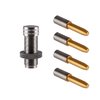 Il Kit di Mandrini TiN di Sinclair offre mandrini di alta precisione per il neck turning, con resistenza all'abrasione e maggiore lubrificazione grazie al rivestimento TiN.