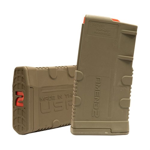Il caricatore Amend2® 7.62X51 SR-25 offre una costruzione in polimero resistente, capacità di 10 o 20 colpi, e una molla in acciaio inossidabile di alta qualità.