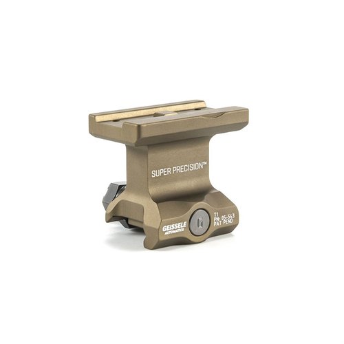 Il mount Super Precision T1 offre una costruzione in alluminio 7075-T6, 1.400 libbre di forza di serraggio e rigidità massima con 3 shear lugs.