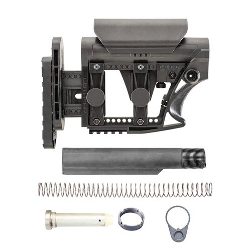 L'MBA-3 è un calcio regolabile per fucile completo, con sistema di buffer per .223/5.56, regolazioni personalizzabili e punti di attacco per sling.