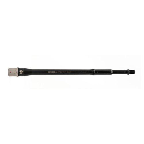 Il Faxon AR-15 Match Gunner Barrel offre un profilo leggero e performante, trattamento nitride, lunghezza di 14.5" e compatibilità con la maggior parte dei gas block.