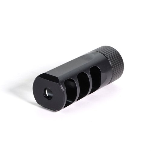 Il GUNNER 3-Port Muzzle Brake offre riduzione del rinculo superiore al 50%, installazione facile senza crush washer e compatibilità con 3-Gun Nation e USPSA.