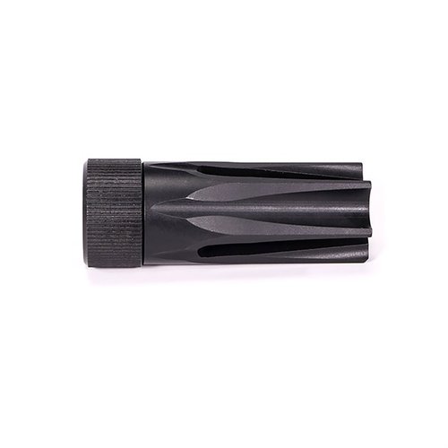 Il MuzzLok® 7.62X39MM Luger Flash Hider di Faxon Firearms consente un'installazione e un timing facili senza crush washer, ideale per rimuovere e reinstallare in campo.