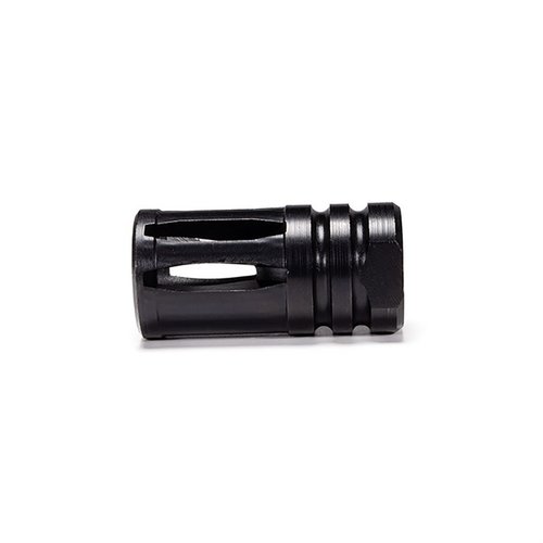 Il Faxon 9mm A2 Flash Hider riduce il riflesso e la firma del calcio, è compatibile con 9mm/5.56, facile da installare e realizzato in nitride per massima durata.