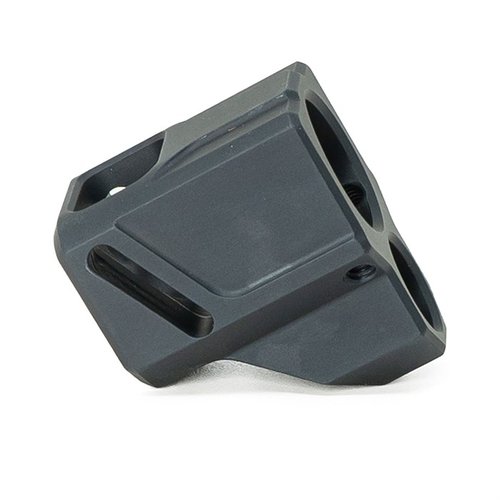 Il compensatore Faxon EXOS-514 per S&W M&P 1.0 riduce il rinculo e il movimento della bocca, migliorando la coerenza grazie al design angolato.