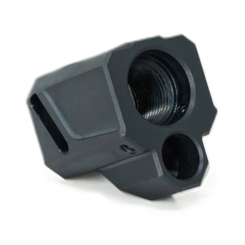 Il compensatore Faxon EXOS-513 per Glock Gen 3 e FX-19 migliora la consistenza, riduce il rinculo e il movimento della bocca grazie al design angolato.