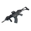 Il MODULAR VERTICAL FOREGRIP con handstop integrato offre compatibilità multiuso, finitura anodizzata, e è ideale per pistole, carabine e fucili a canna corta.