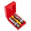 Set di 2 die RIFLE .338 LAPUA PACESETTER include un die di dimensionamento completo, un die di caricamento proiettili, e accessori per una ricarica precisa.